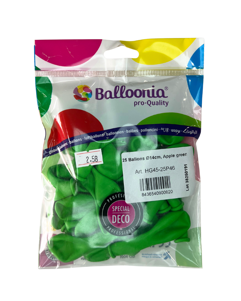 Ballons latex Ø14 cm (5") — sachet de 25