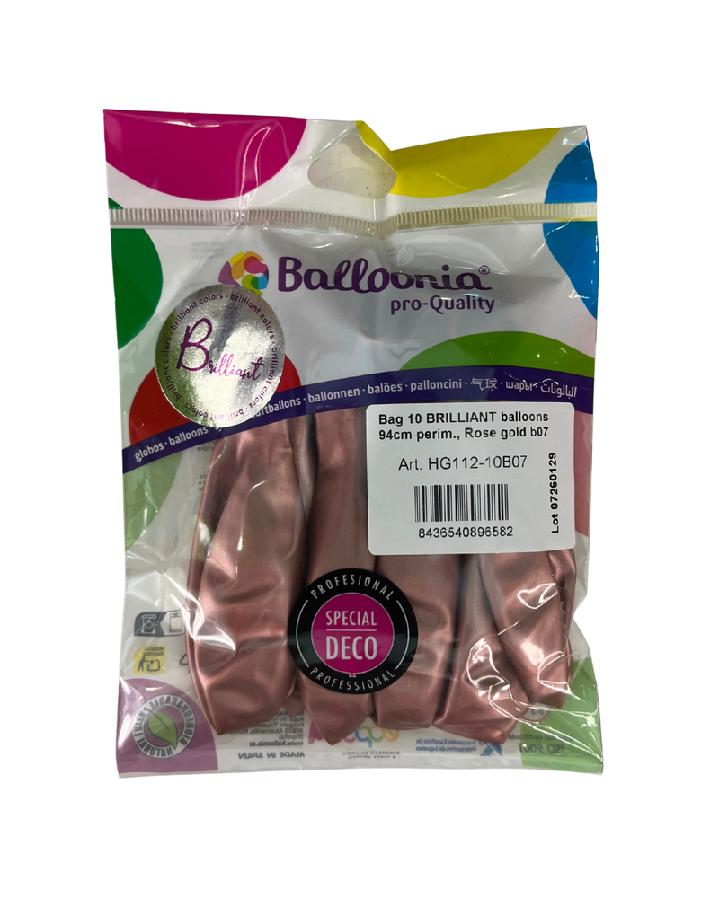 Ballons latex Brilliant (chromé) Ø30 cm — sachet de 10