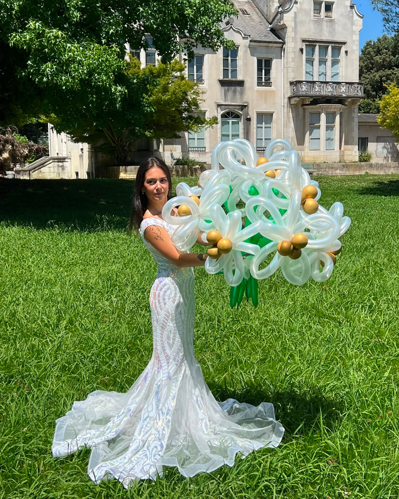Bouquet de fleurs en ballons