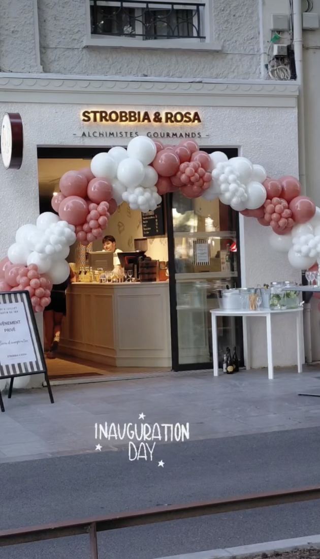 Arche de ballons pour l'inauguration d'une boutique à Pau